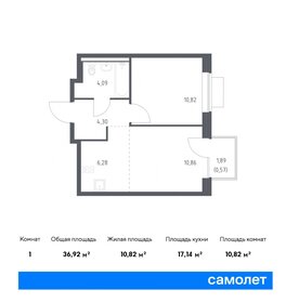 Квартира 36,9 м², 1-комнатная - изображение 1