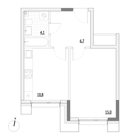 Квартира 36,6 м², 1-комнатные - изображение 2