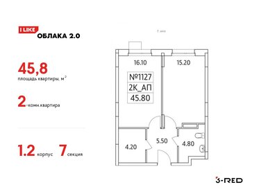 44 м², 2-комнатная квартира 7 700 000 ₽ - изображение 116