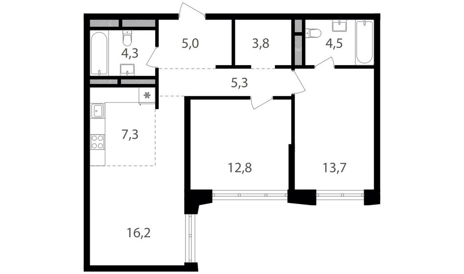 72,9 м², 3-комнатная квартира 21 323 250 ₽ - изображение 1