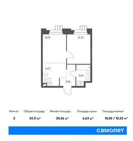 34,3 м², 1-комнатные апартаменты 10 023 638 ₽ - изображение 65