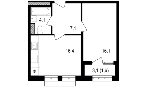 35,5 м², 1-комнатная квартира 18 400 000 ₽ - изображение 116