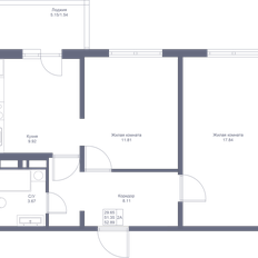 Квартира 52,9 м², 2-комнатная - изображение 3