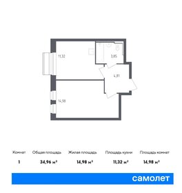 Квартира 35 м², 1-комнатная - изображение 1