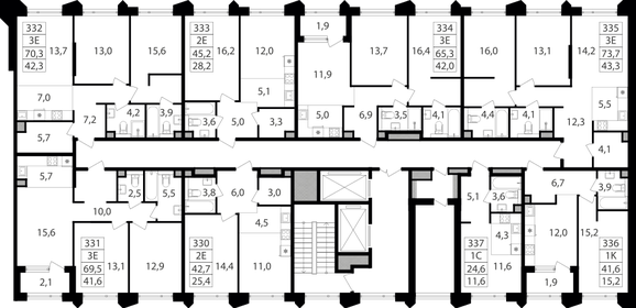 41,4 м², 1-комнатная квартира 20 360 520 ₽ - изображение 62