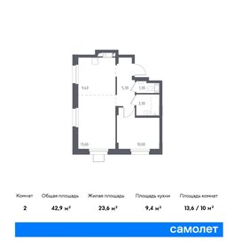 40,4 м², 1-комнатные апартаменты 6 180 796 ₽ - изображение 15
