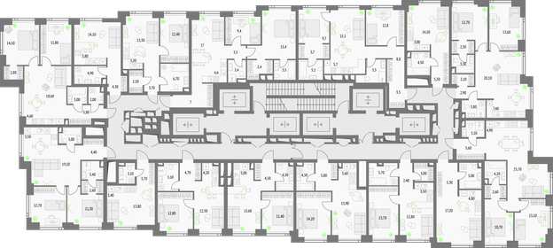 61,2 м², 2-комнатные апартаменты 26 000 000 ₽ - изображение 157