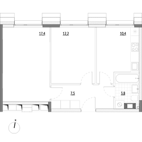 51,3 м², 2-комнатные апартаменты 9 028 800 ₽ - изображение 65