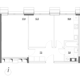 51,3 м², 2-комнатные апартаменты 8 874 900 ₽ - изображение 68