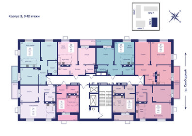 44 м², 2-комнатная квартира 5 300 000 ₽ - изображение 81