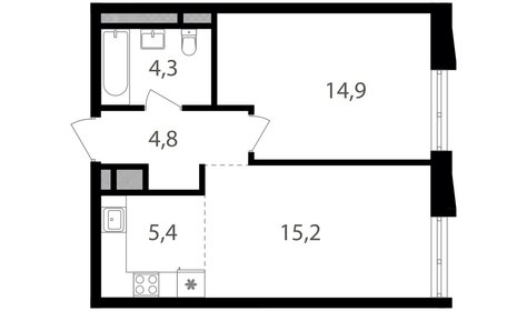 52 м², 2-комнатная квартира 14 900 000 ₽ - изображение 135