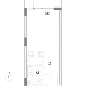 Квартира 22,5 м², студия - изображение 2