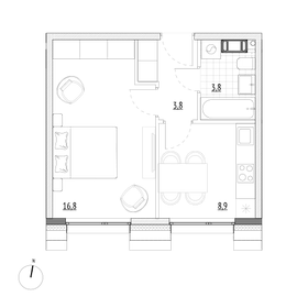 33,3 м², 1-комнатные апартаменты 6 127 200 ₽ - изображение 69
