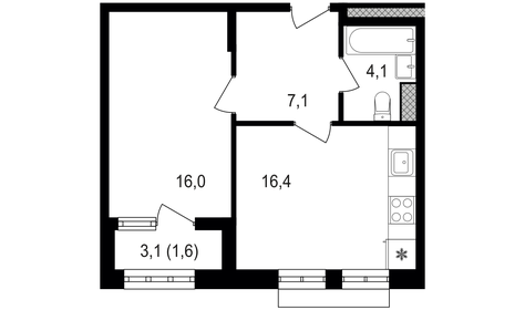 35,5 м², 1-комнатная квартира 18 400 000 ₽ - изображение 118