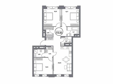 136,1 м², 3-комнатная квартира 106 500 000 ₽ - изображение 150