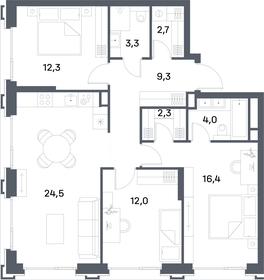 84,9 м², 3-комнатная квартира 38 303 568 ₽ - изображение 28