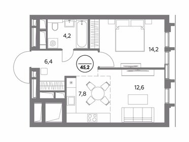 52,7 м², 1-комнатные апартаменты 19 250 000 ₽ - изображение 98