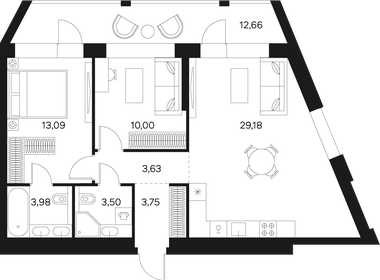 68,5 м², 2-комнатная квартира 28 863 996 ₽ - изображение 65