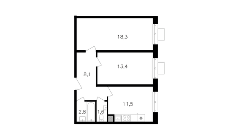 56,4 м², 2-комнатная квартира 20 275 800 ₽ - изображение 12