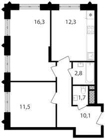 55,7 м², 2-комнатная квартира 17 077 620 ₽ - изображение 73