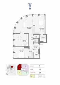 118,7 м², 3-комнатная квартира 118 283 488 ₽ - изображение 117