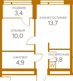 Квартира 40 м², 1-комнатная - изображение 1