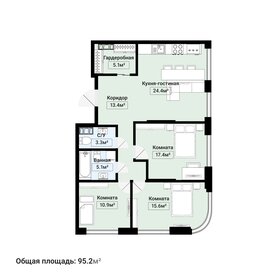 Квартира 95,2 м², 4-комнатная - изображение 1