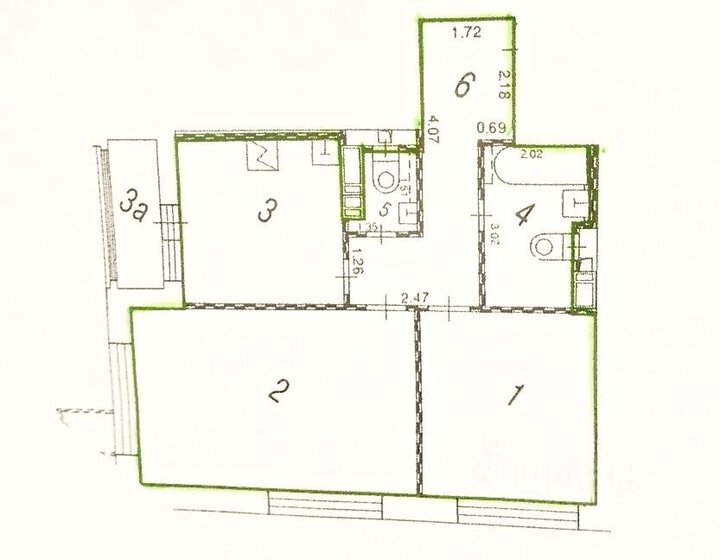 60 м², 2-комнатная квартира 21 000 000 ₽ - изображение 1