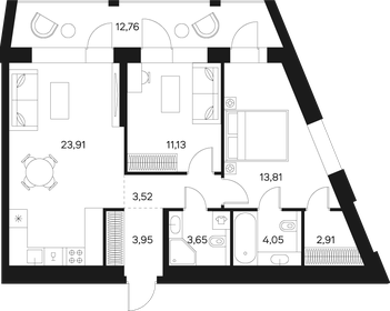 68,5 м², 2-комнатная квартира 28 863 996 ₽ - изображение 66