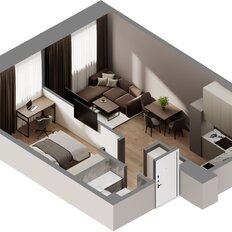Квартира 37,8 м², 1-комнатная - изображение 2