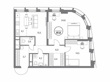 86,6 м², 3-комнатная квартира 36 198 800 ₽ - изображение 20