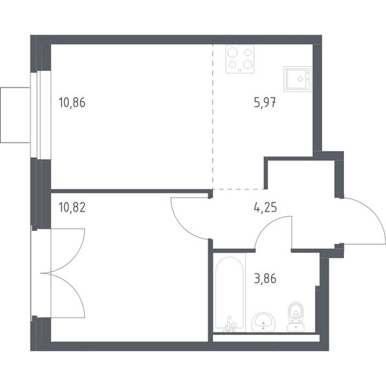 35,8 м², 1-комнатная квартира 8 506 863 ₽ - изображение 12