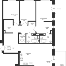 Квартира 108,8 м², 4-комнатная - изображение 3