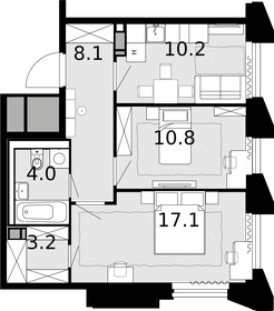 65,8 м², 2-комнатная квартира 17 450 160 ₽ - изображение 11