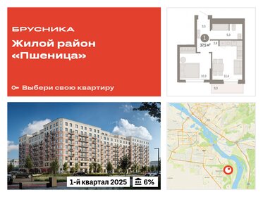 Квартира 37,5 м², 1-комнатная - изображение 1