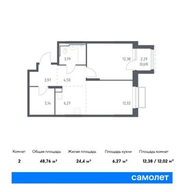 Квартира 48,8 м², 1-комнатная - изображение 1