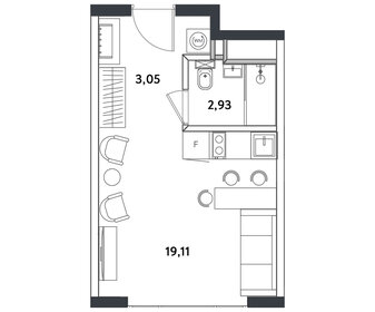 Квартира 25,6 м², студия - изображение 1