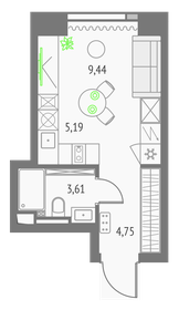 Квартира 23 м², студия - изображение 1