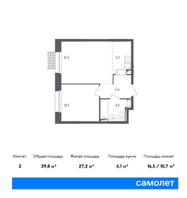 39,4 м², 1-комнатная квартира 9 003 021 ₽ - изображение 32