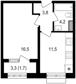 16,4 м², апартаменты-студия 4 990 000 ₽ - изображение 156