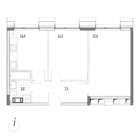 64,8 м², 3-комнатные апартаменты 12 765 600 ₽ - изображение 72