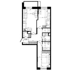 Квартира 71,8 м², 2-комнатная - изображение 2