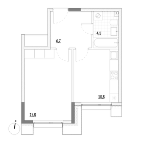 Квартира 36,6 м², 1-комнатные - изображение 2