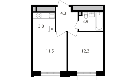26 м², квартира-студия 11 500 000 ₽ - изображение 15