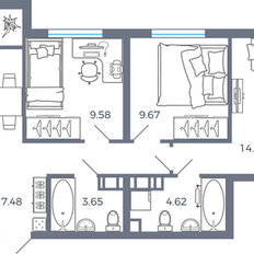Квартира 68 м², 3-комнатная - изображение 1