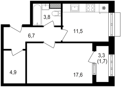 35,5 м², 1-комнатная квартира 18 400 000 ₽ - изображение 122