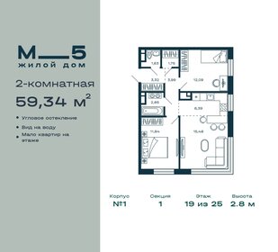 59,5 м², 2-комнатная квартира 14 872 976 ₽ - изображение 16