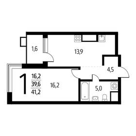 39,3 м², 1-комнатная квартира 8 900 000 ₽ - изображение 12