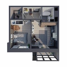 Квартира 46,3 м², 1-комнатная - изображение 3