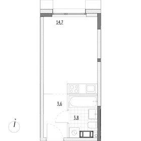 Квартира 22,1 м², студия - изображение 2